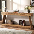 Console de ferme à 2 niveaux de 70 pouces de long pour entrée