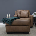 Victoria Ottoman - Tan Leather Air