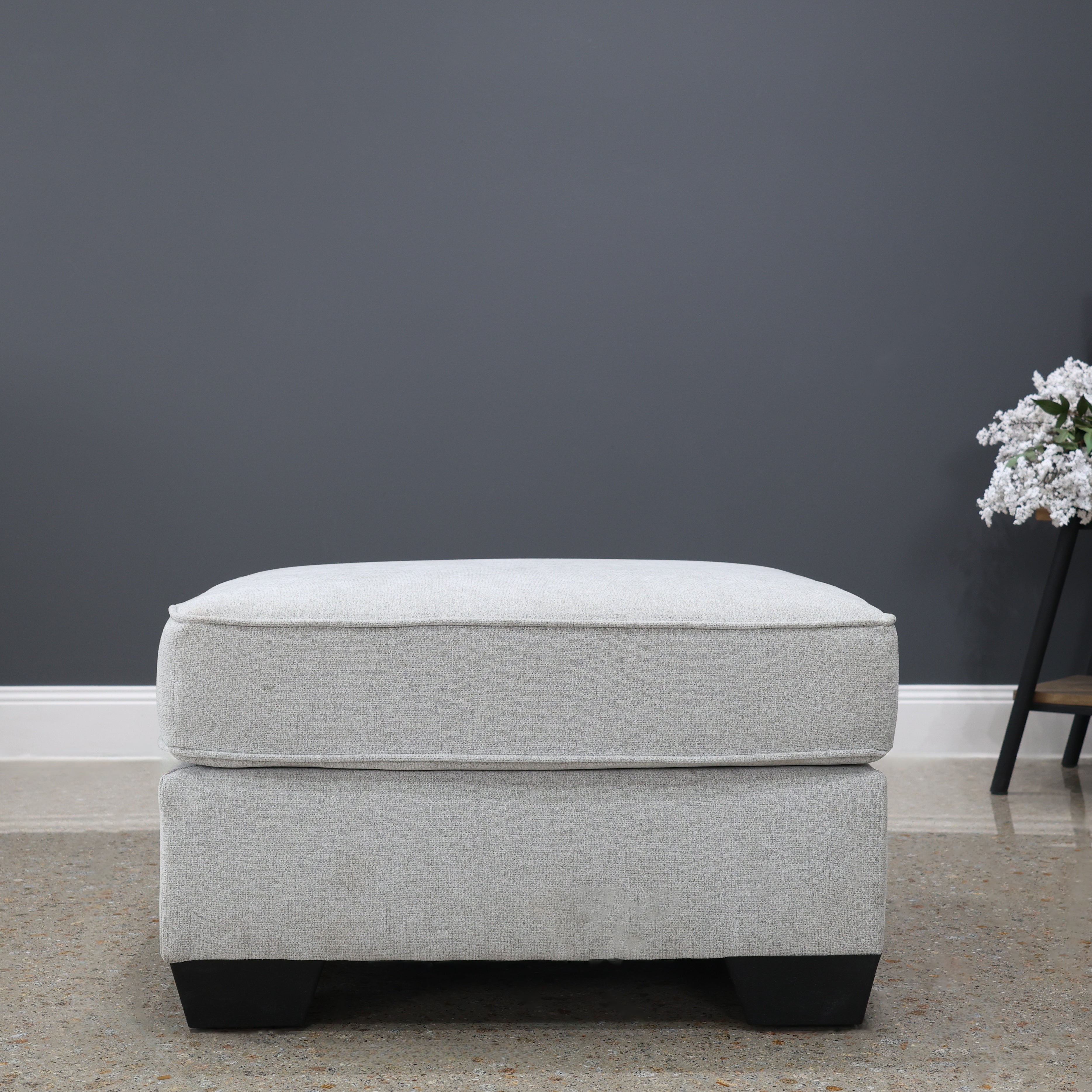 Victoria Ottoman - Light Grey