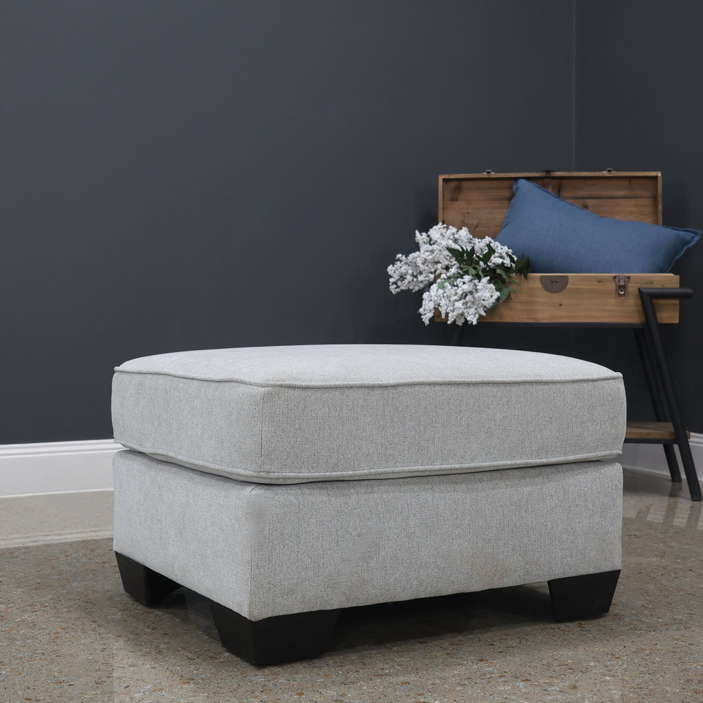 Victoria Ottoman - Light Grey