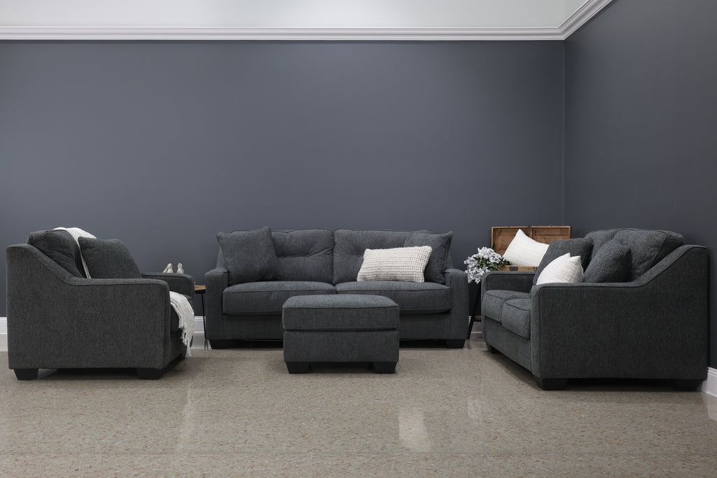 Victoria Ottoman - Dark Grey