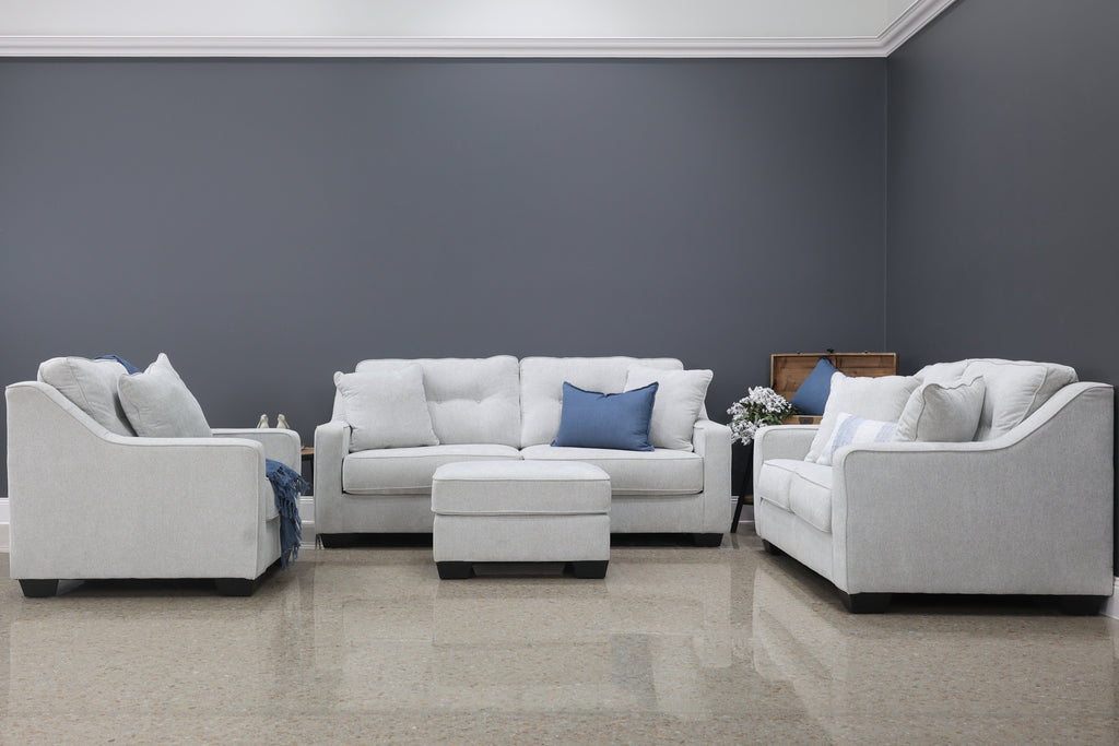 Victoria Ottoman - Light Grey