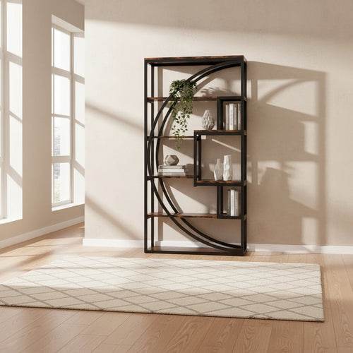 Tribesigns 5-Tier Bookshelf, 70.8 Tall Book Shelf Display Rack with 8 Open Storage Shelves