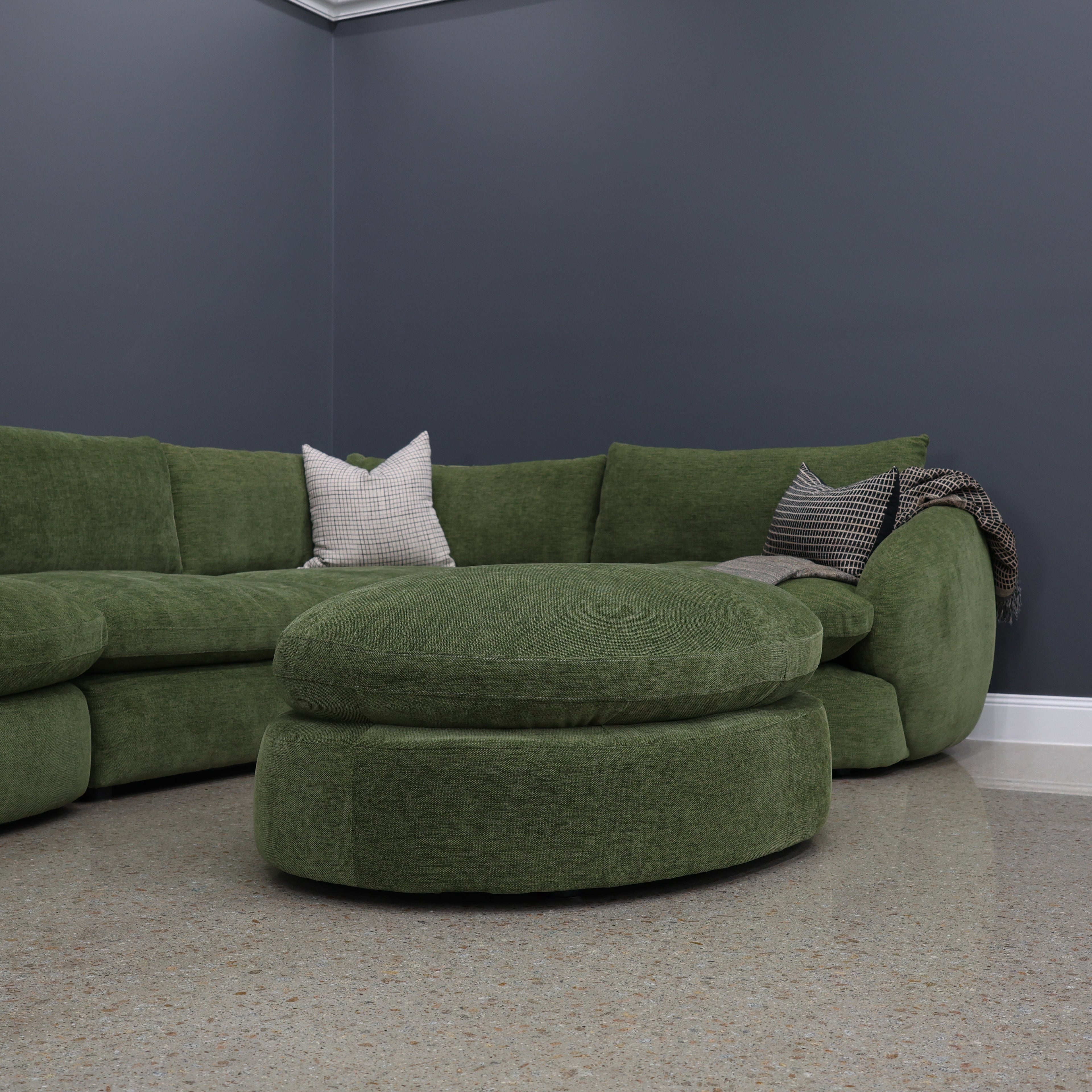 Richmond Oversized Accent Ottoman - Fern