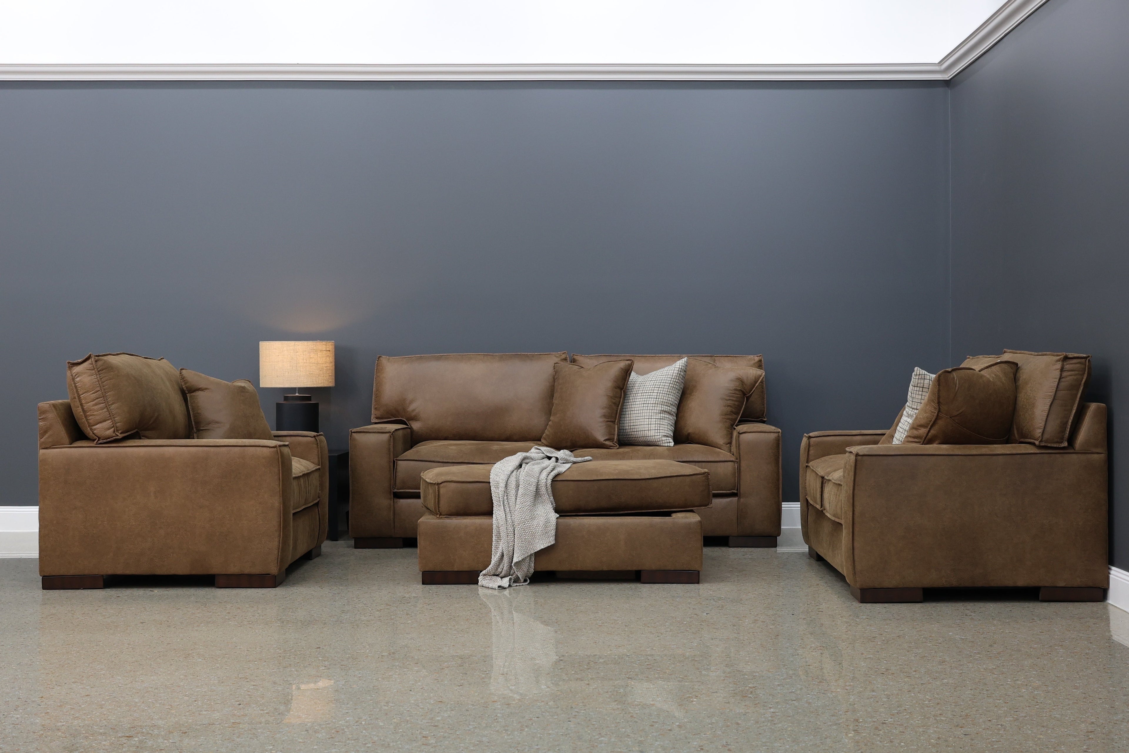 Gembrook Ottoman w/ Storage - Tan Leather Air