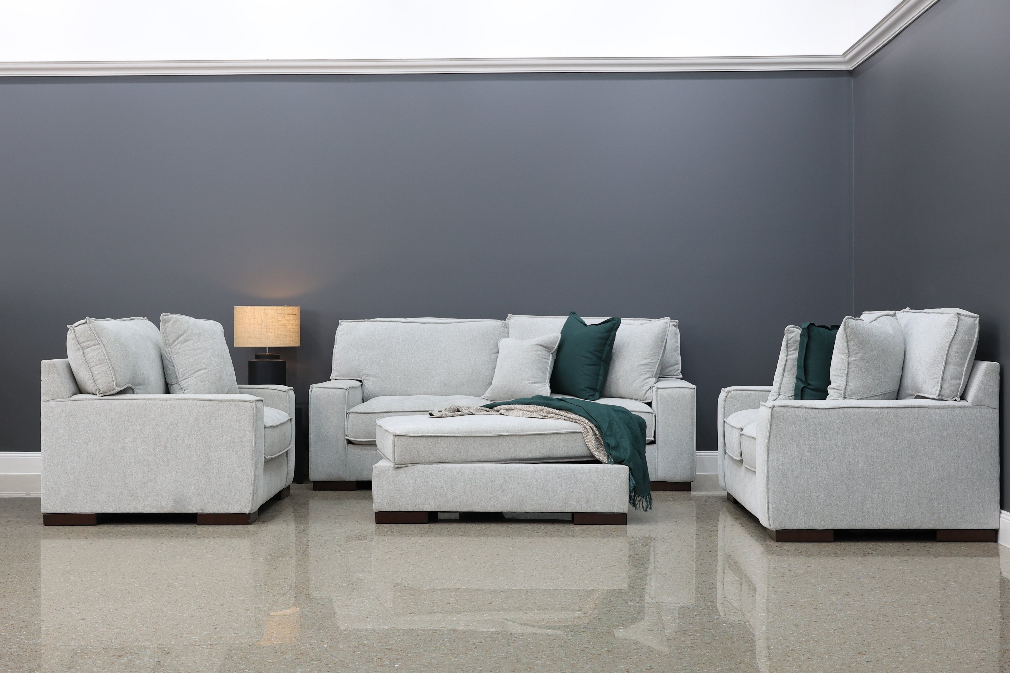 Gembrook Ottoman w/ Storage - Light Grey