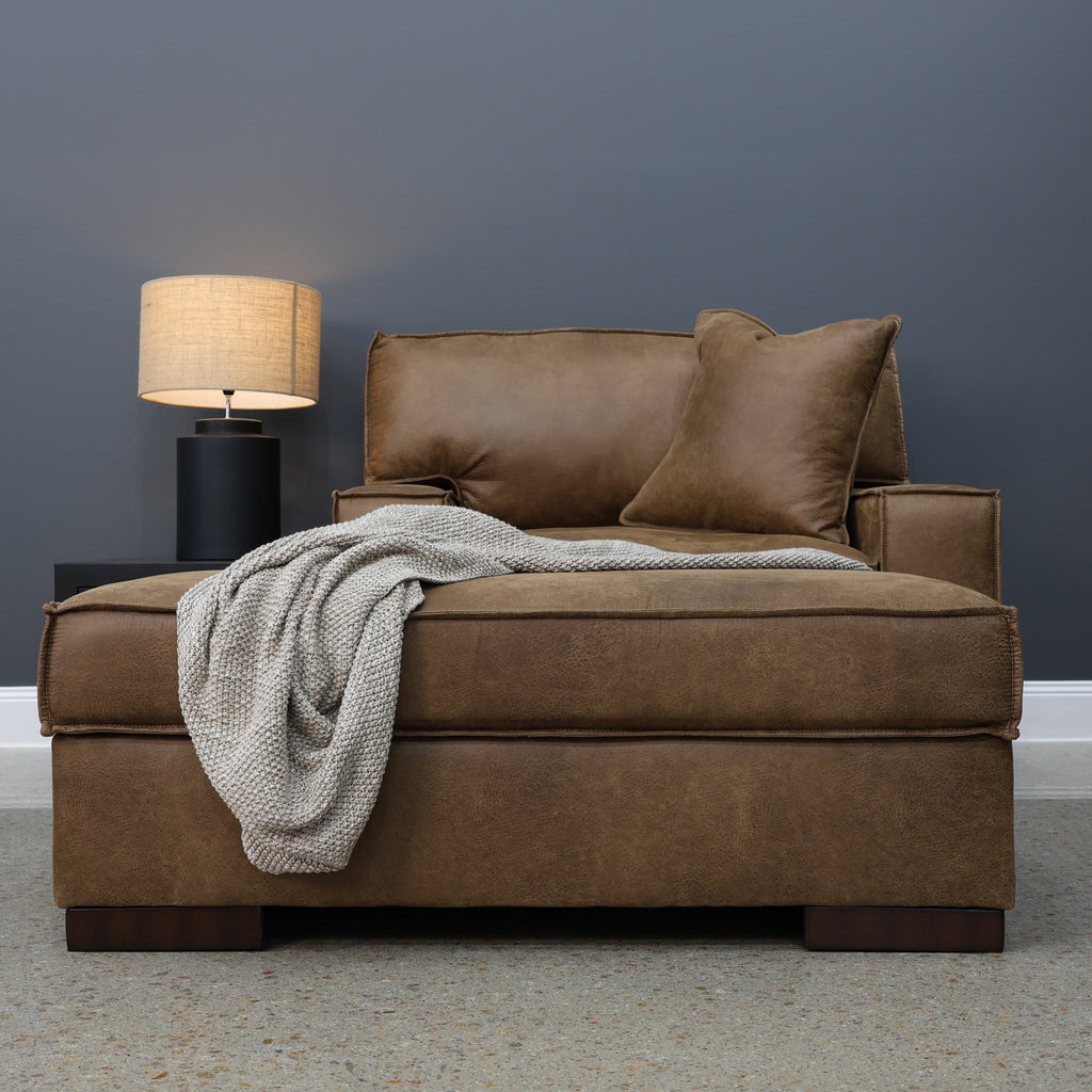 Gembrook Ottoman w/ Storage - Tan Leather Air