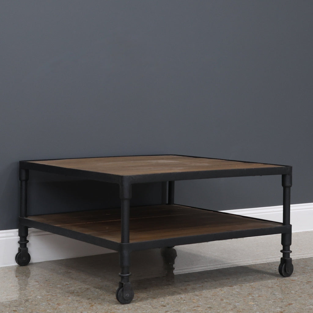 Elliot Square Coffee Table on Wheels