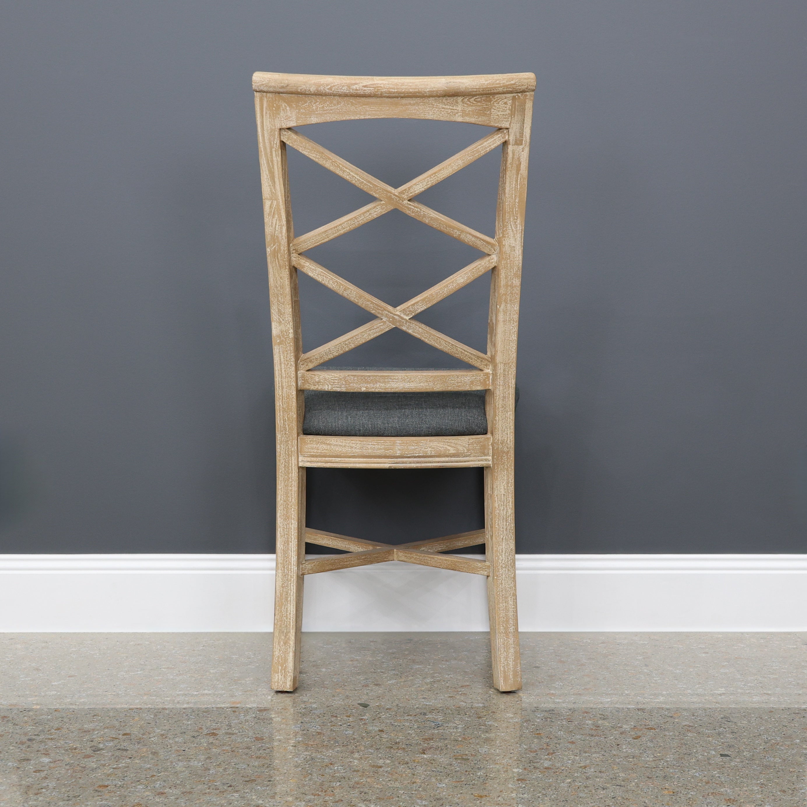 Provedore Dining Chair - Natural w/ Grey Fabric Seat