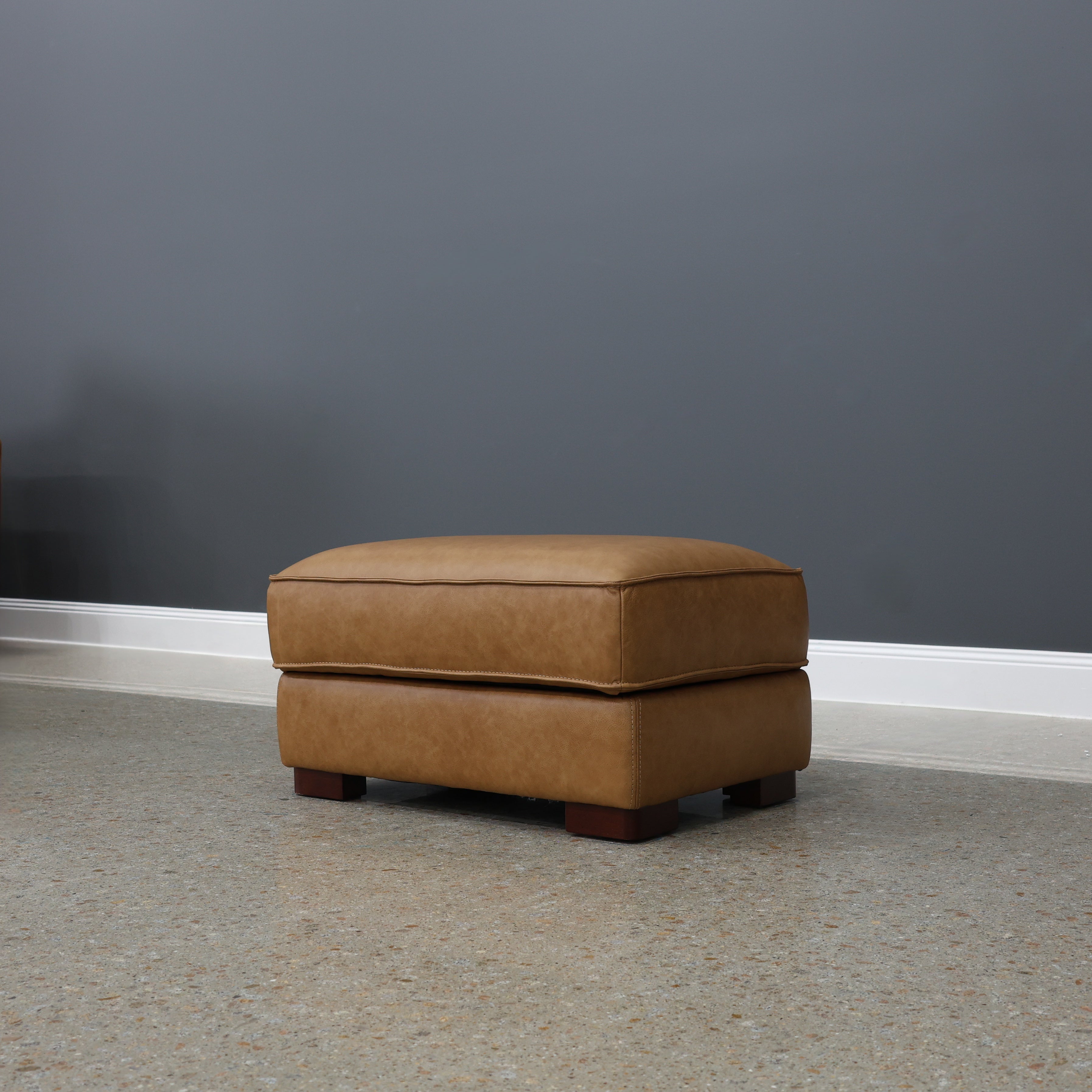 Rostrevor Ottoman With Storage - Tan Leather
