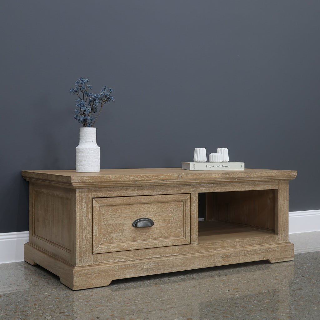 Provedore Natural Coffee Table w/ 1 Drawer