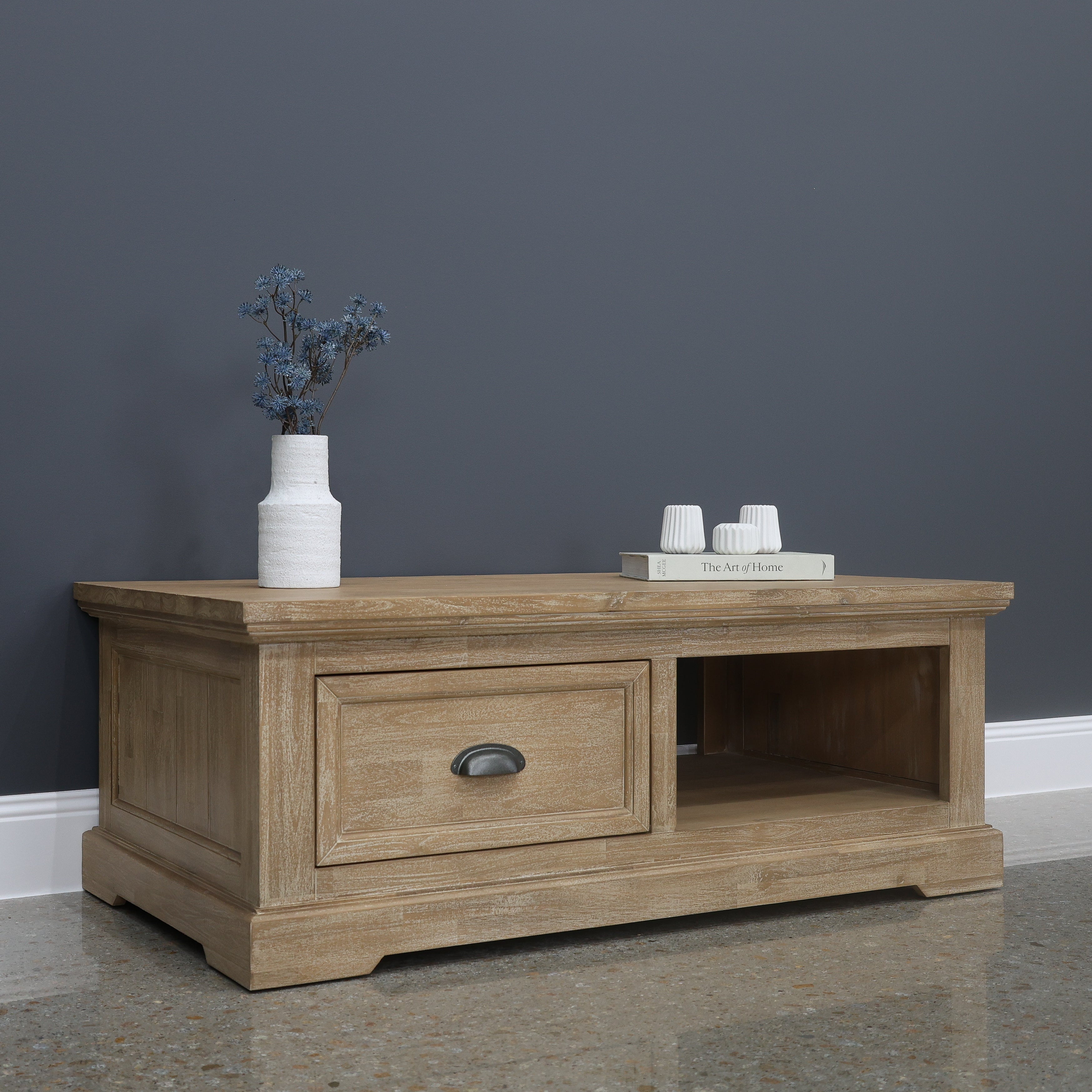Provedore Natural Coffee Table w/ 1 Drawer