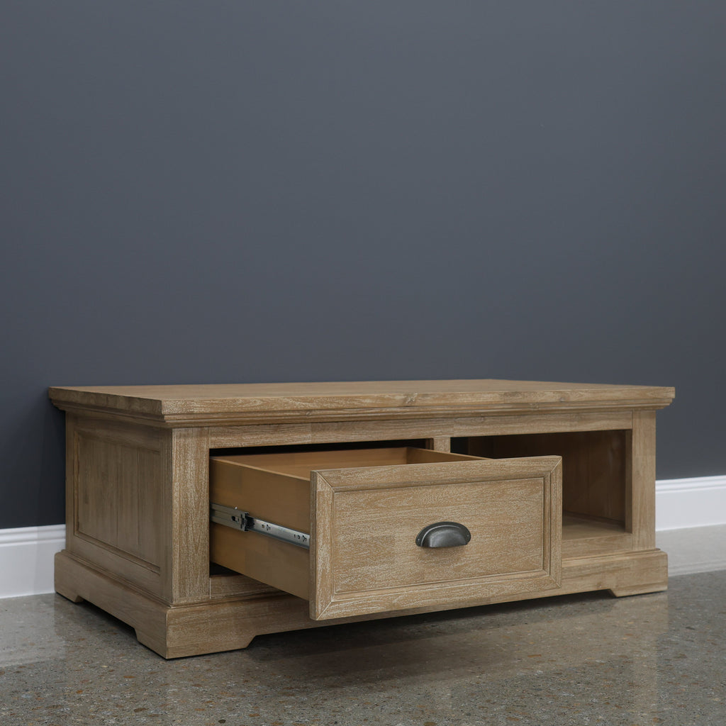 Provedore Natural Coffee Table w/ 1 Drawer