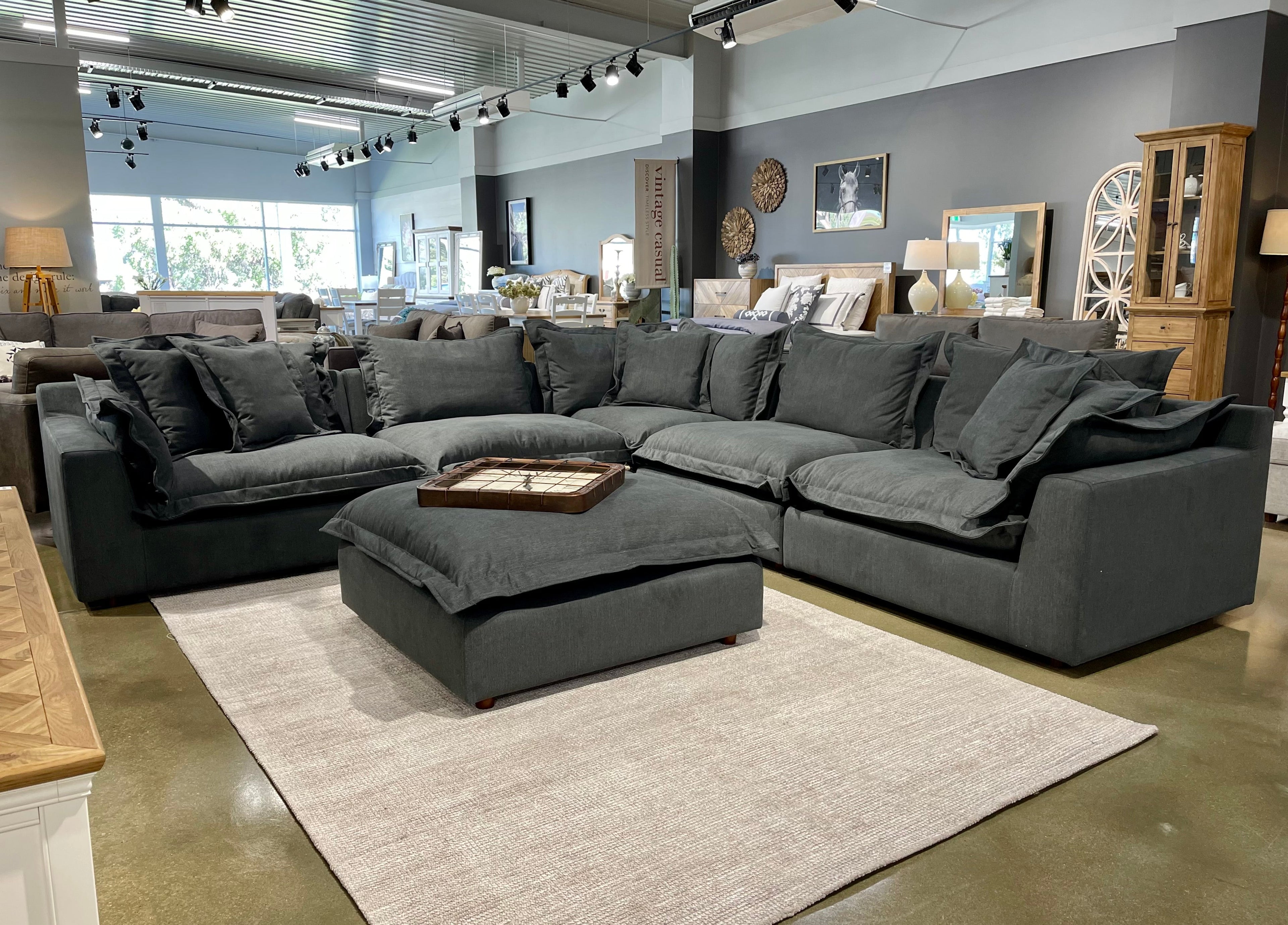 Beechworth Ottoman - Storm