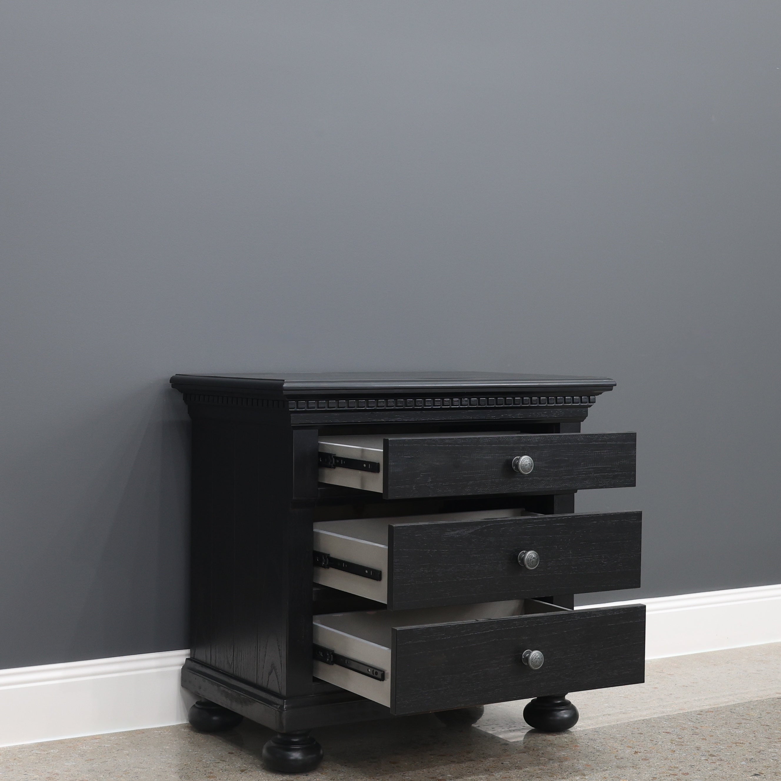 Adelaide Bedside Table - Black