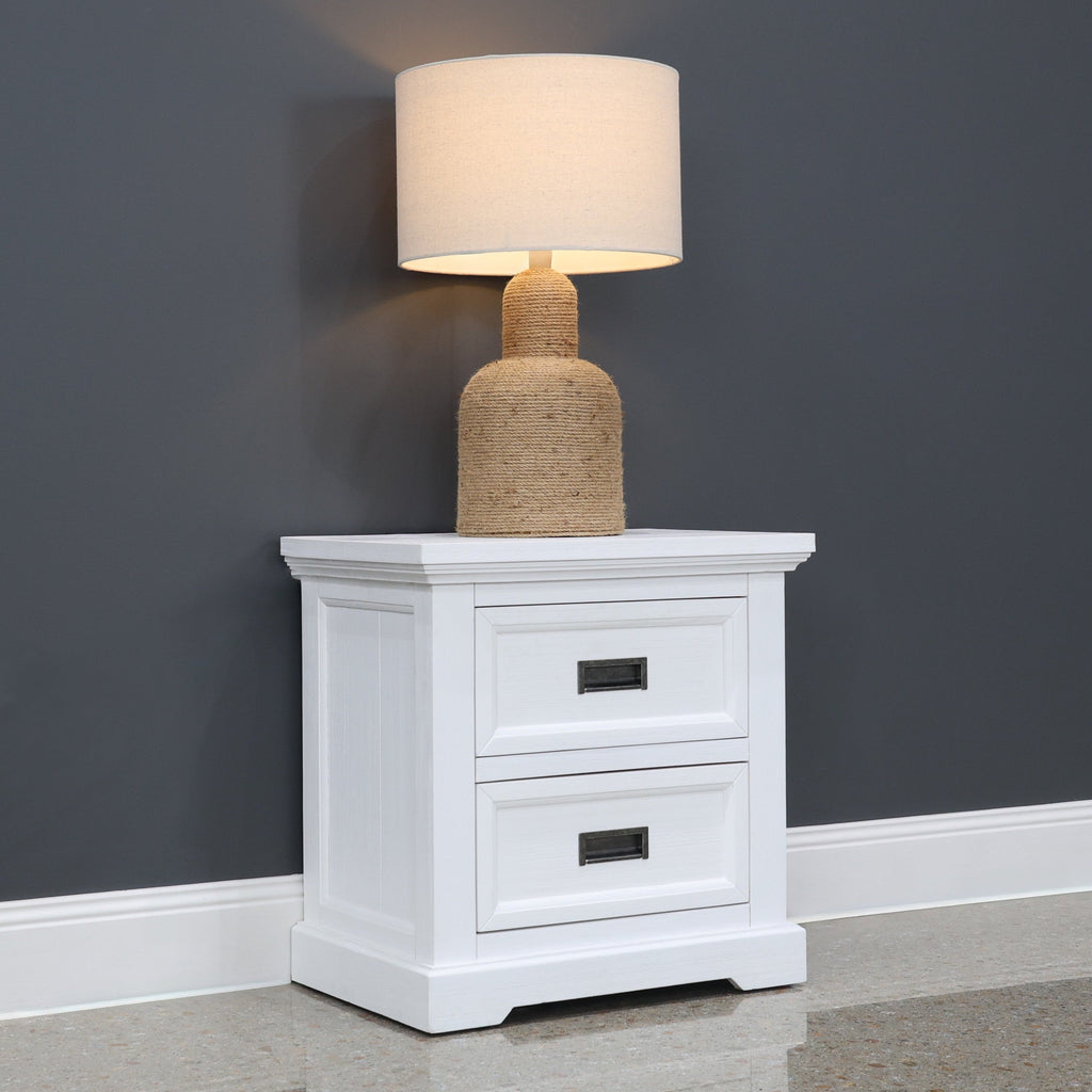 Provedore All White Bedside Table