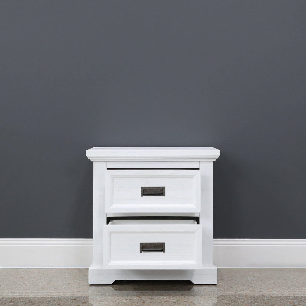 Provedore All White Bedside Table