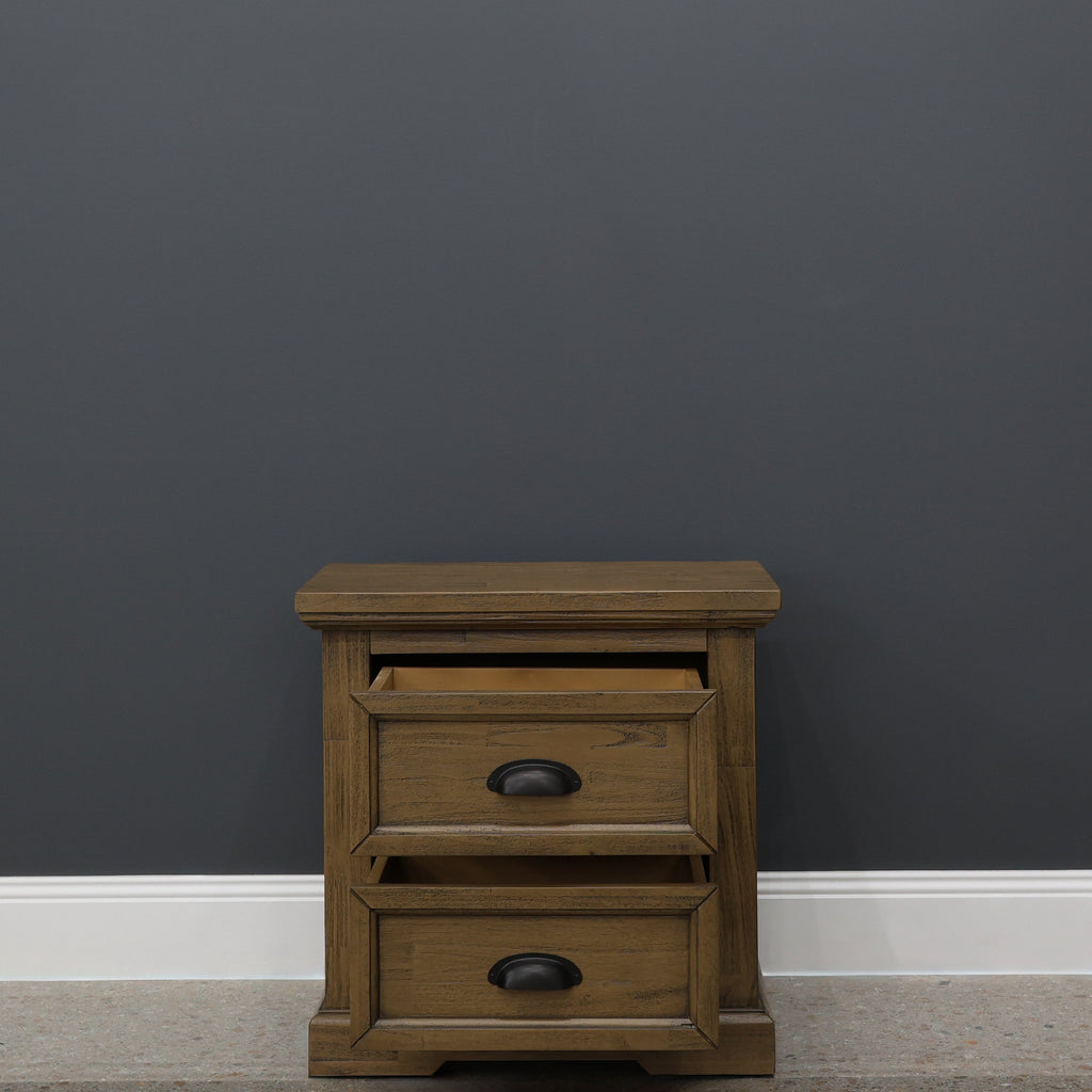 Macedon Bedside Table w/ 2 Drawers