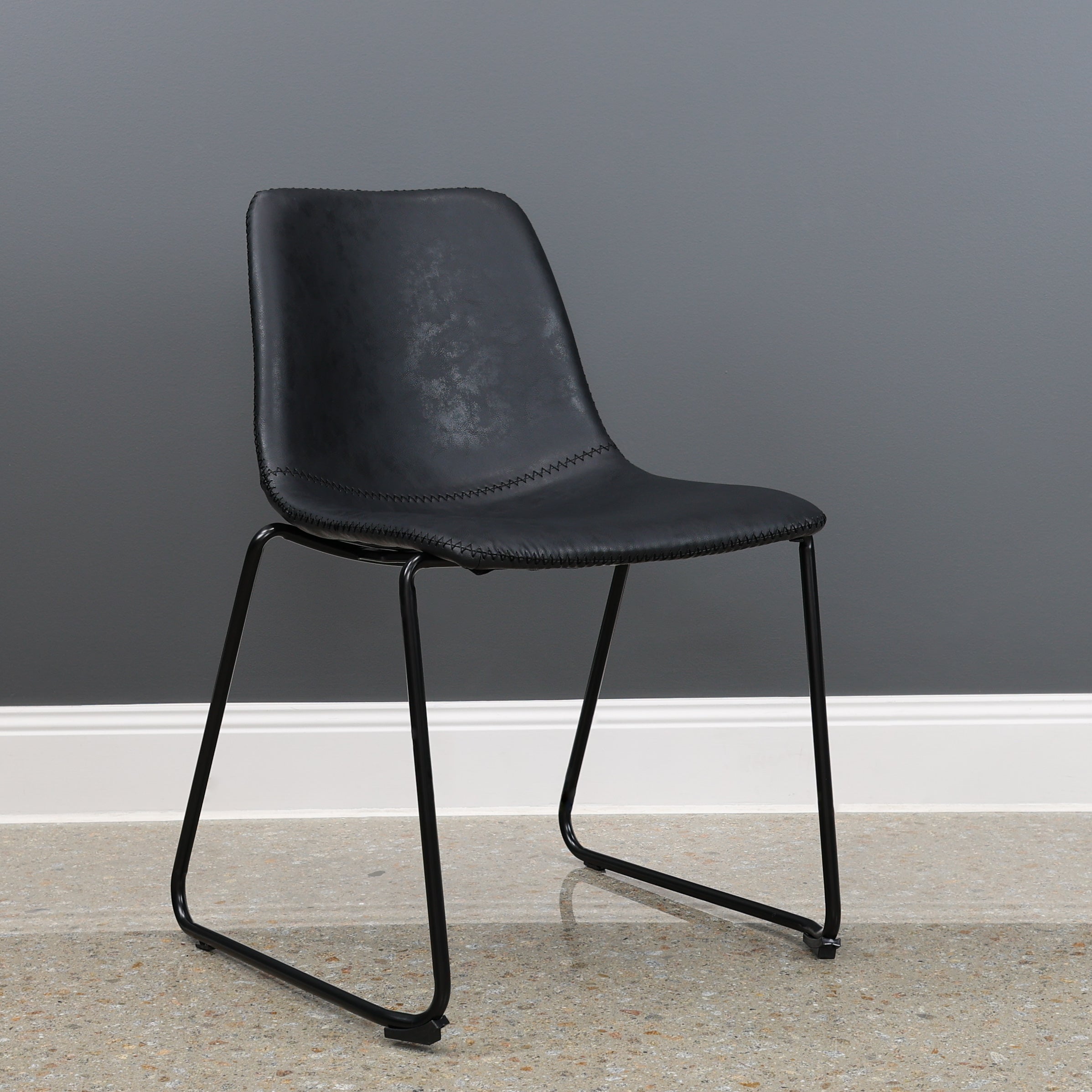 Amy Stackable Dining Chair - Black