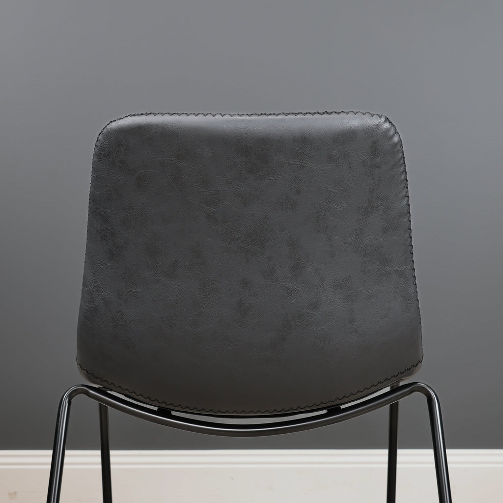 Amy Stackable Dining Chair - Black