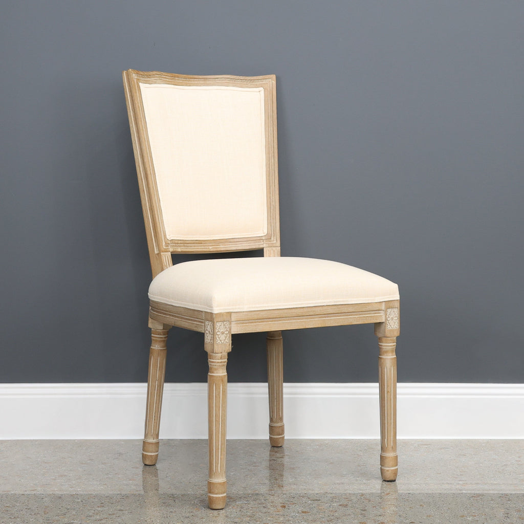 Provincial Chair w/ Natural Fabric Back