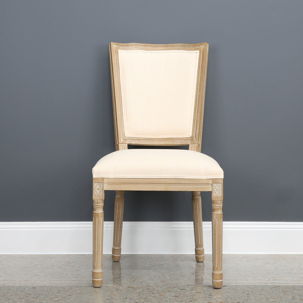 Provincial Chair w/ Natural Fabric Back