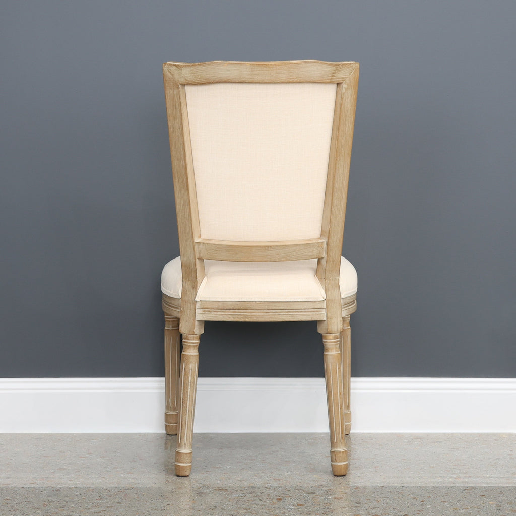 Provincial Chair w/ Natural Fabric Back