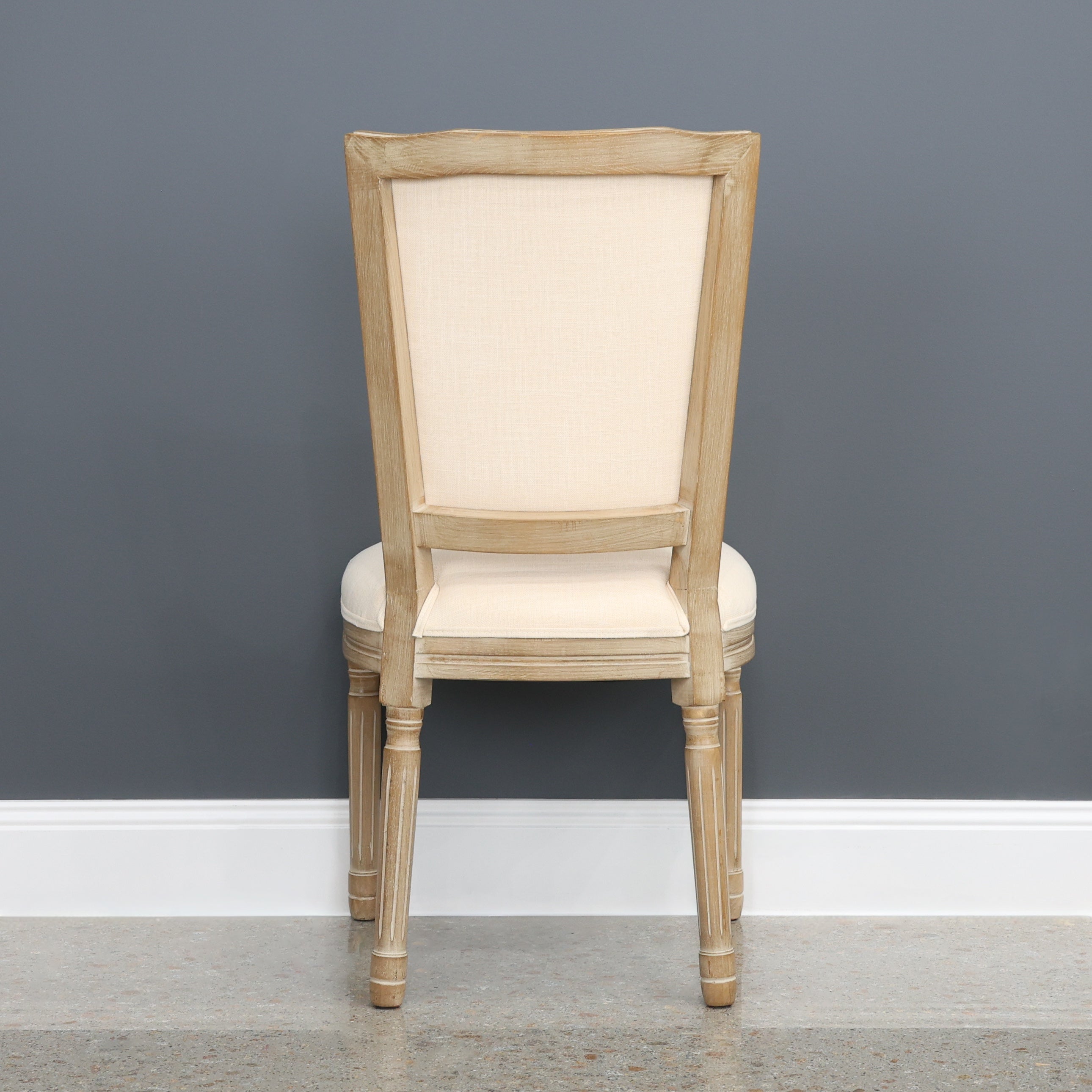Provincial Chair w/ Natural Fabric Back