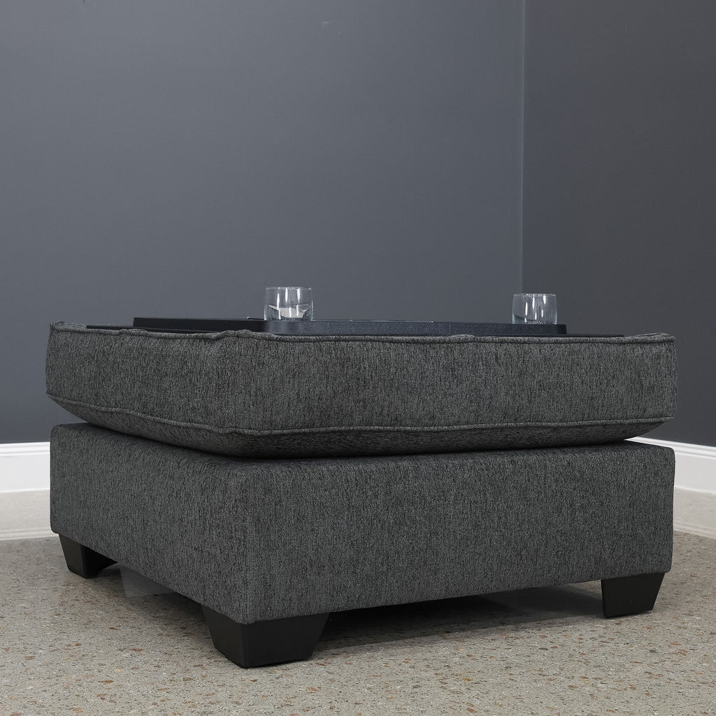 Norwood Ottoman w/ Storage - Dark Grey