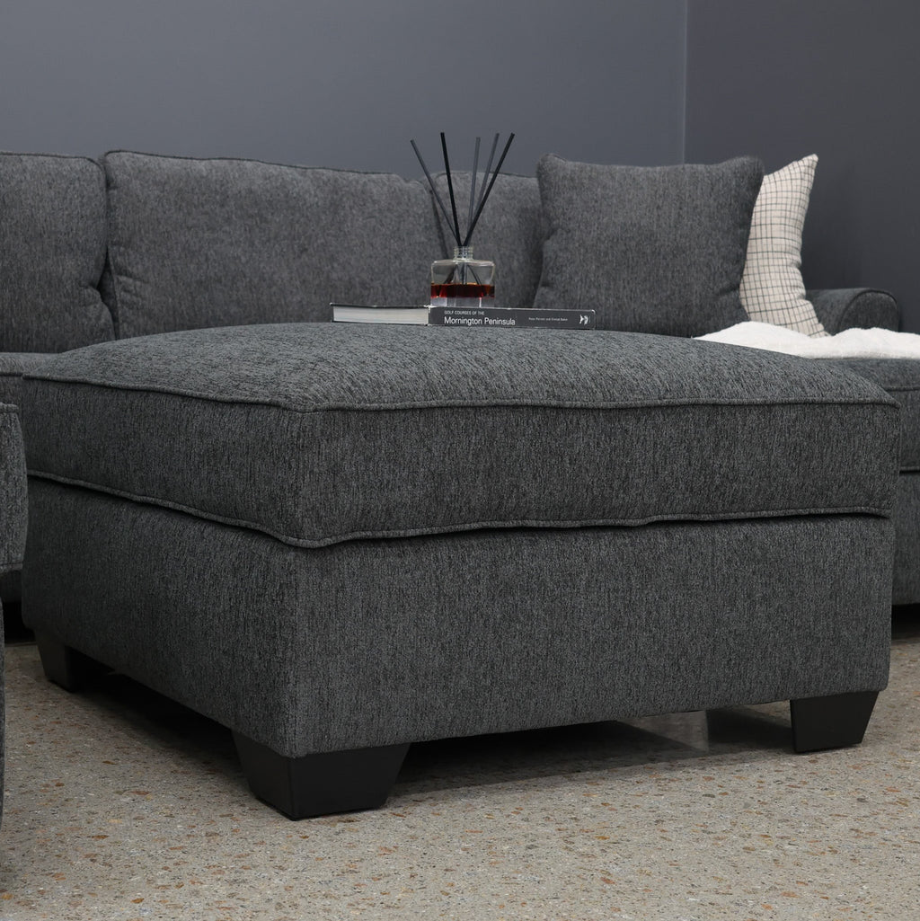 Norwood Ottoman w/ Storage - Dark Grey