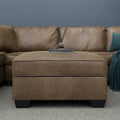 Norwood Ottoman w/ Storage - Tan Leather Air
