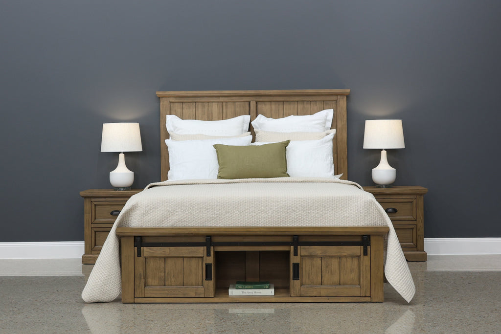Macedon Bedside Table w/ 2 Drawers
