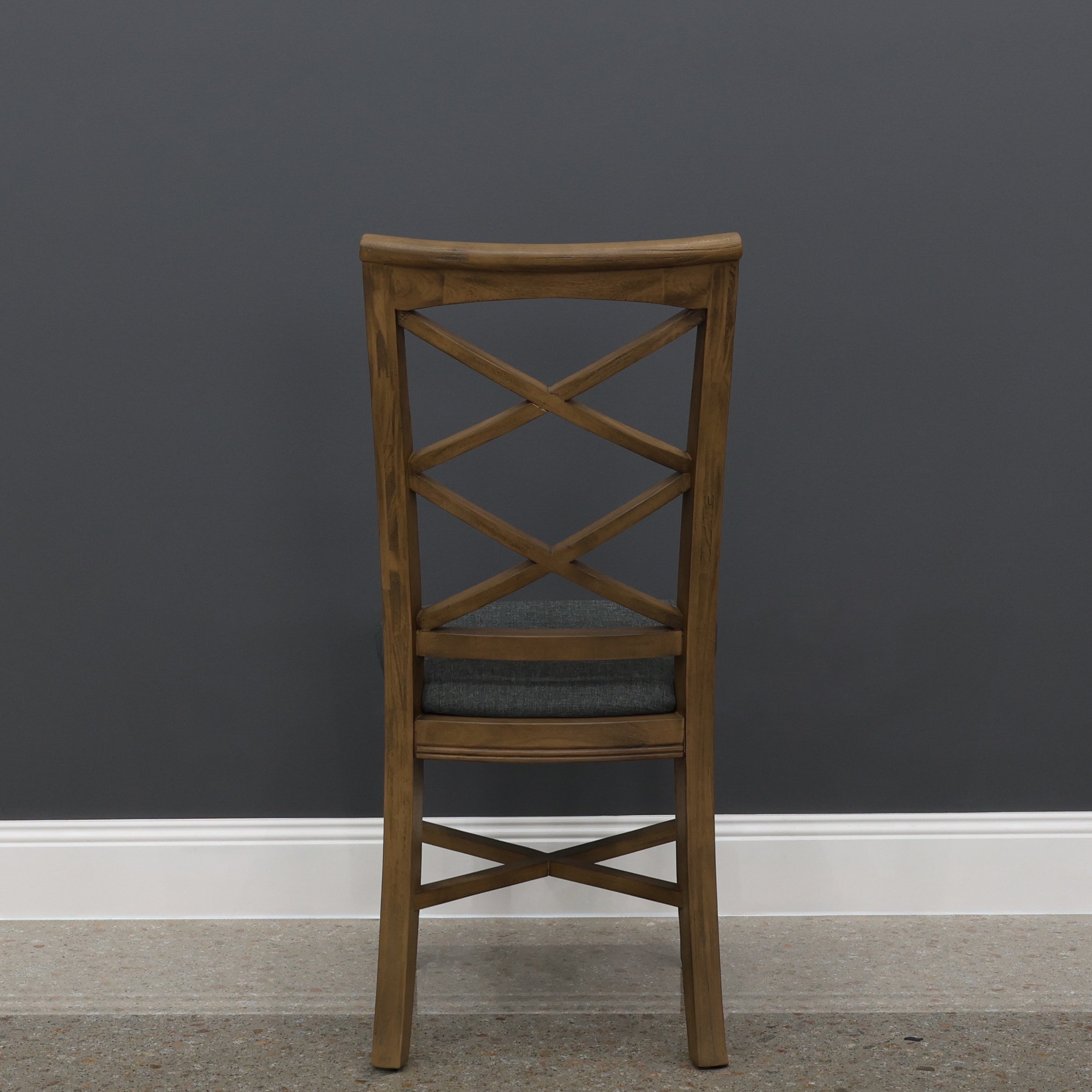Macedon Dining Chair w/ Fabric Seat - Grey