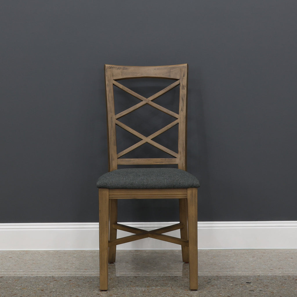 Macedon Dining Chair w/ Fabric Seat - Grey