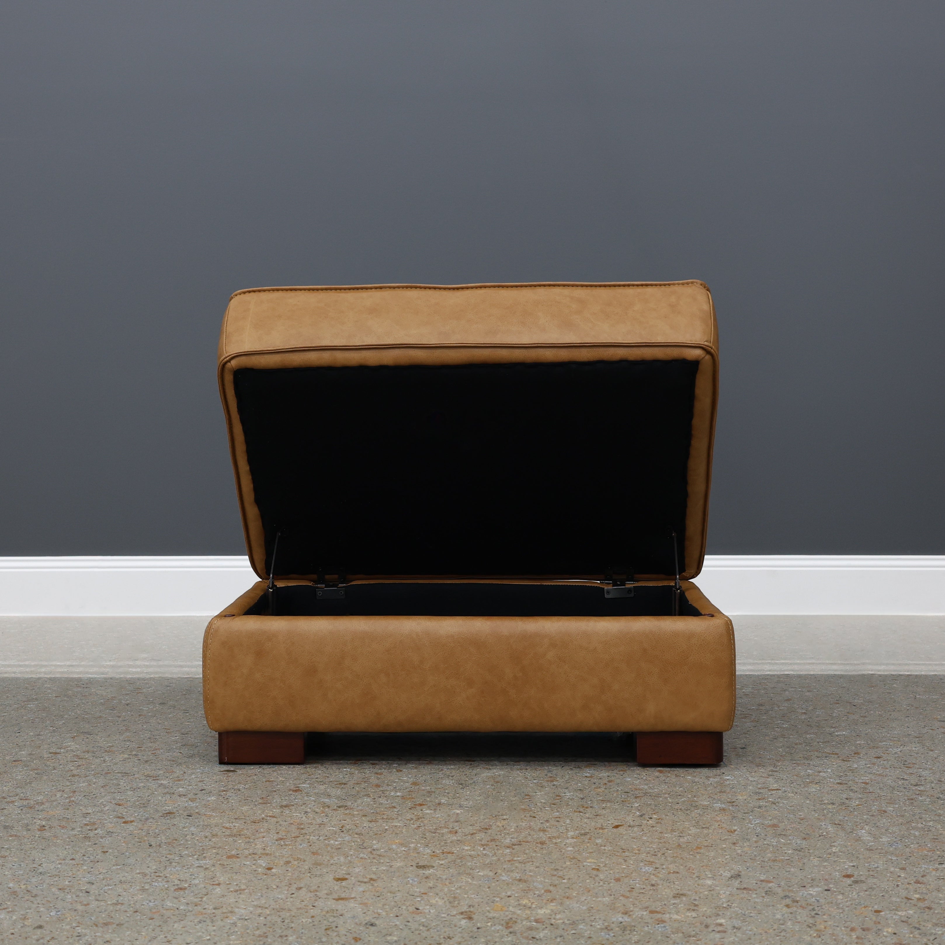 Rostrevor Ottoman With Storage - Tan Leather