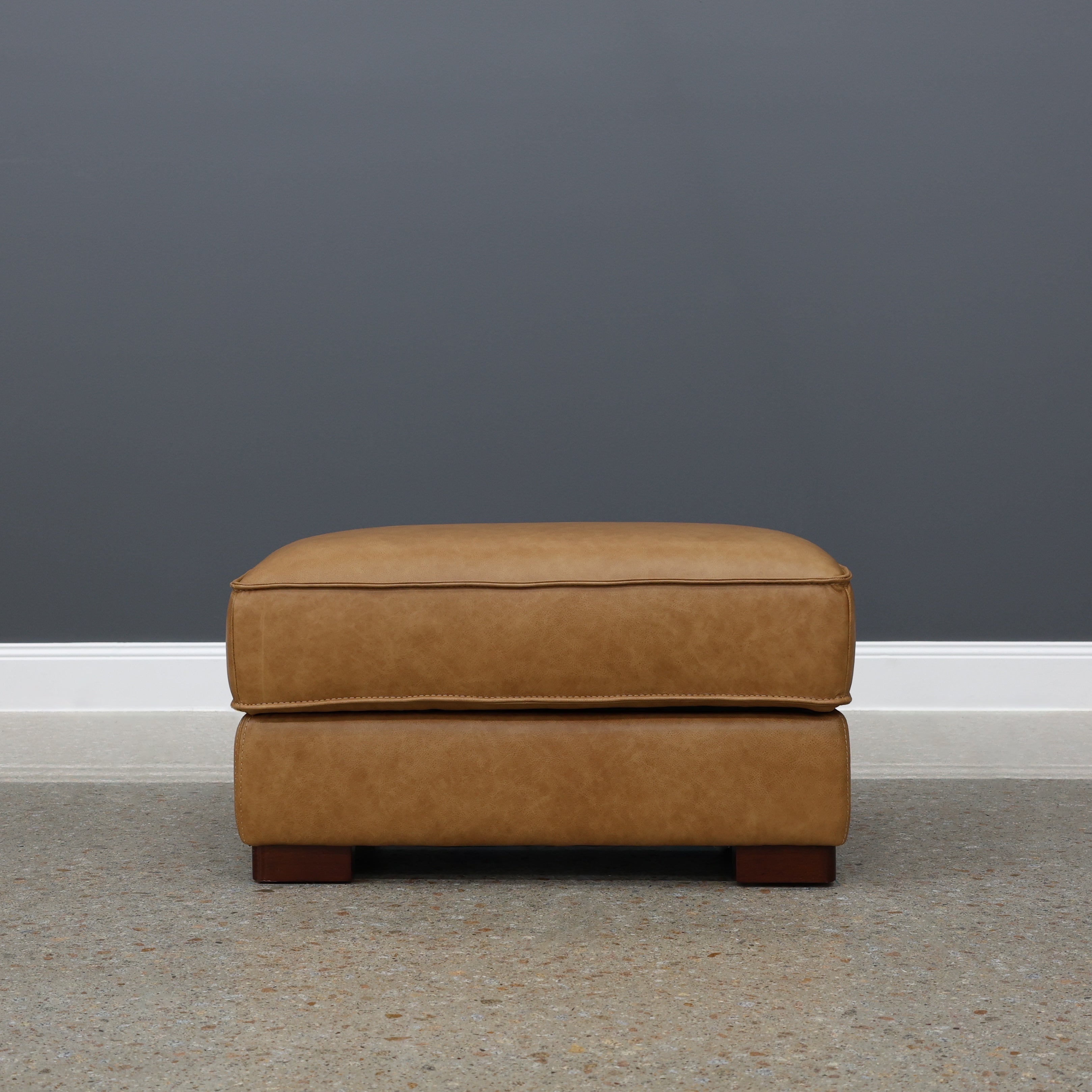 Rostrevor Ottoman With Storage - Tan Leather