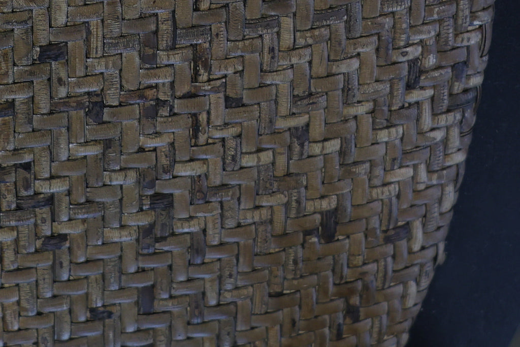 Cross Chair w/ Rattan Seat - Black
