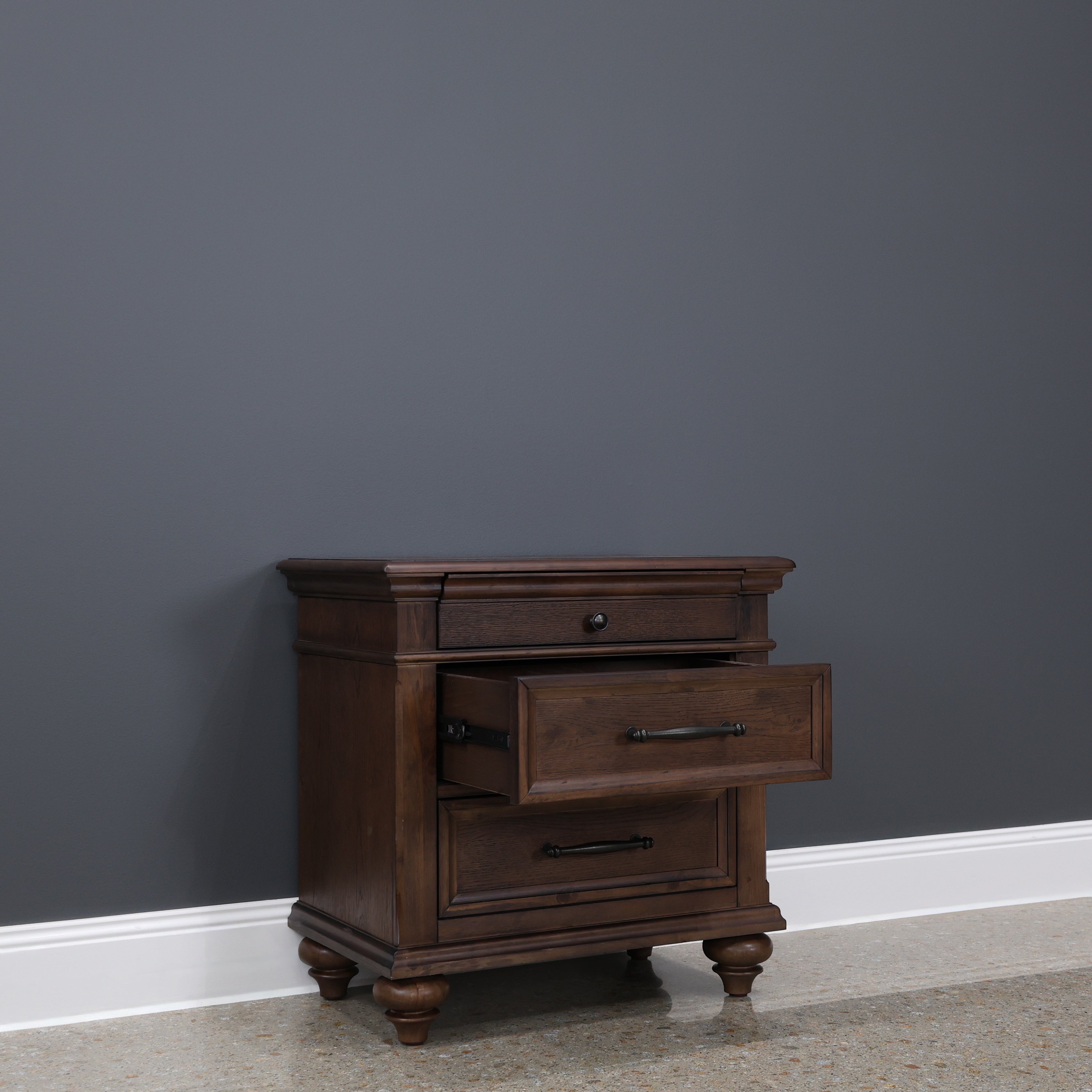 Melton Bedside - Dark Auburn