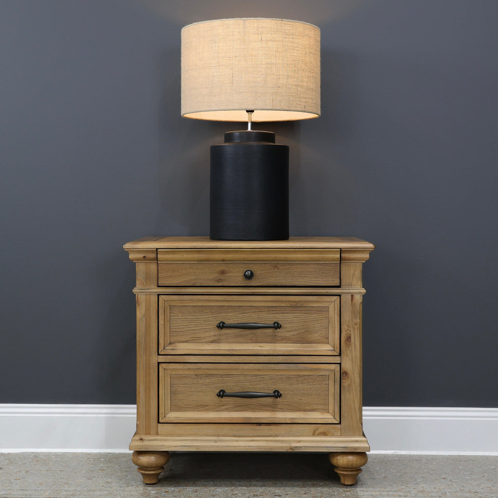 Melton Bedside Table - Golden Rustic Oak