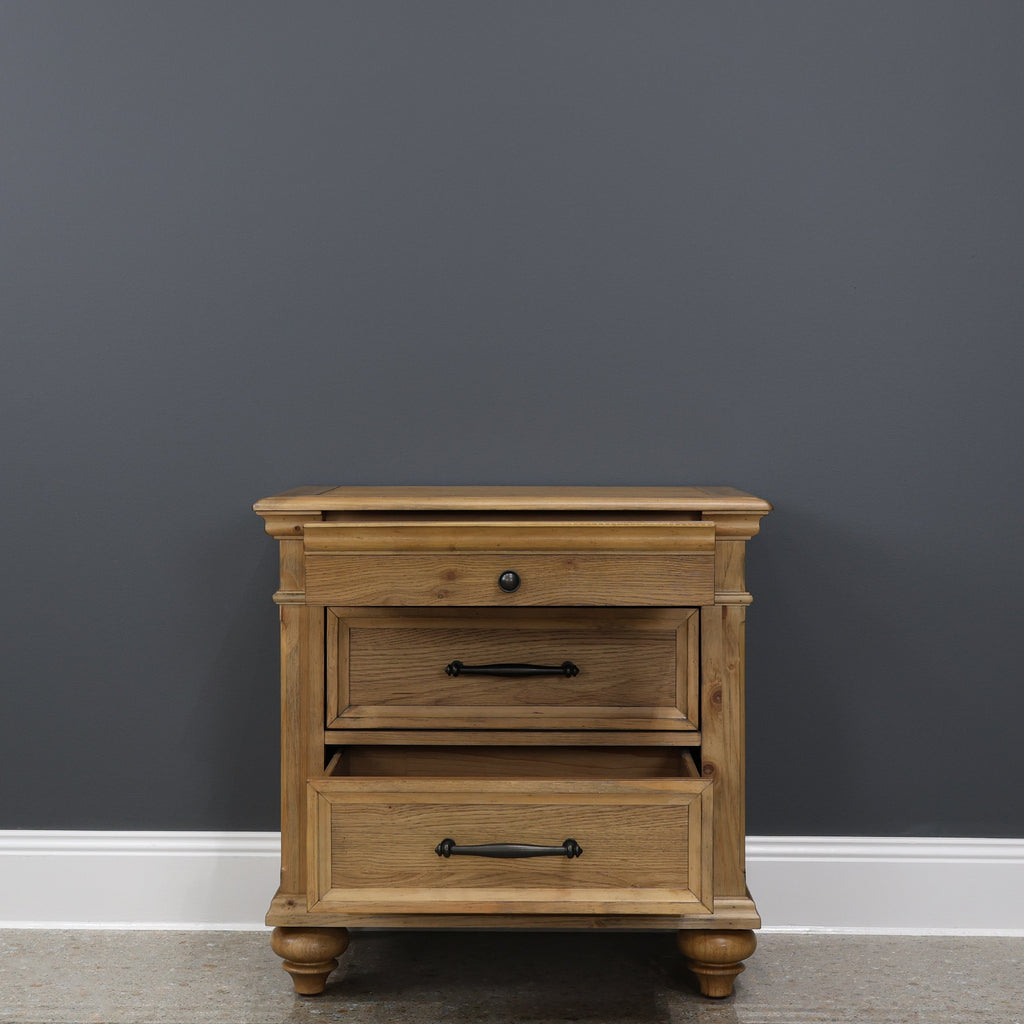 Melton Bedside Table - Golden Rustic Oak