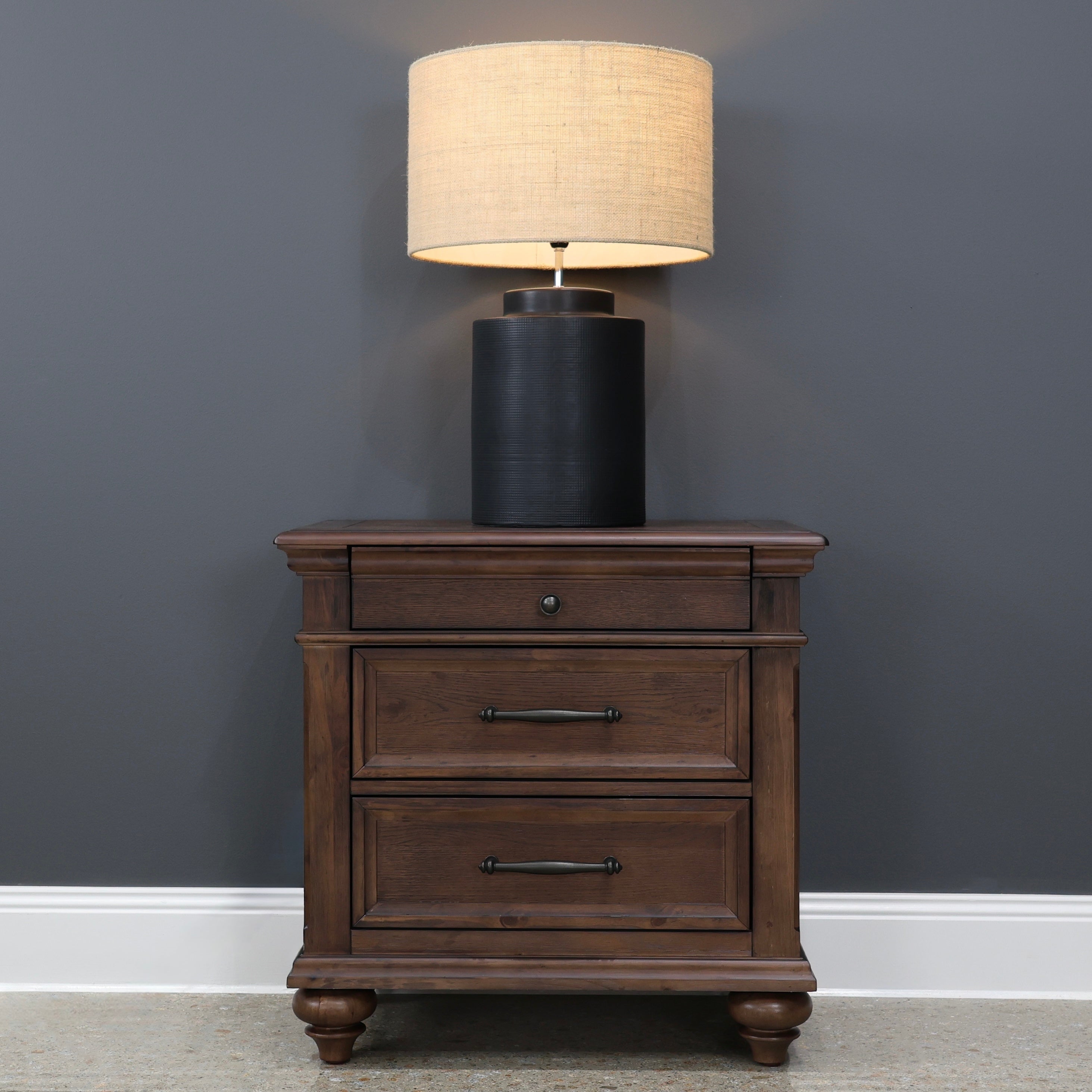 Melton Bedside - Dark Auburn